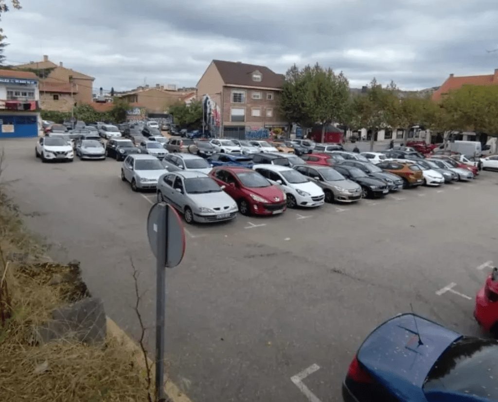 Actual zona de aparcamiento de la calle Real